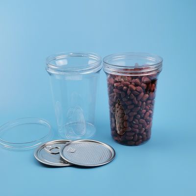 पीईटी पारदर्शी 27oz 800 मिलीलीटर प्लास्टिक खाद्य जार खराब कर दिया