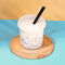टोपी के साथ OEM 200 मिलीलीटर प्लास्टिक खाद्य जार आइसक्रीम कप