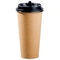 ओडीएम 600 मिलीलीटर पेपर बोबा चाय कप डिस्पोजेबल गर्म पेय कप